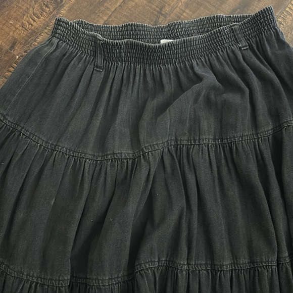 Vintage Midi Distressed Denim Skirt by Gotcha Covered Made In the USA Size M - Picture 2 of 3
